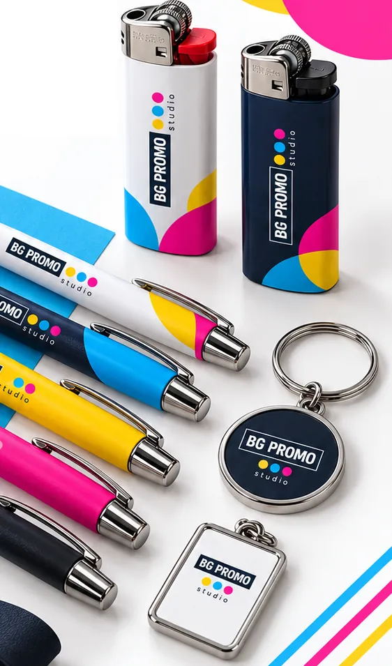 Olovke, upaljači i privesci sa logom BG Promo studija